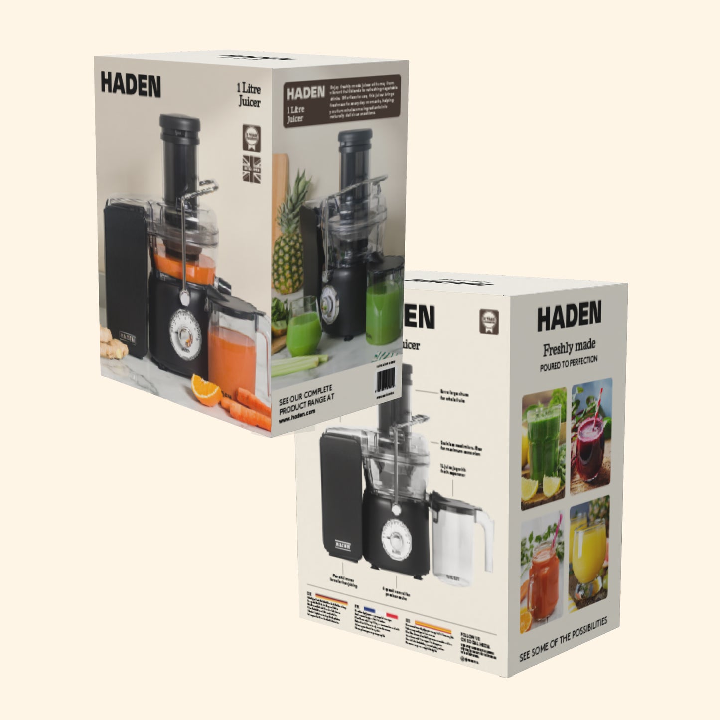 Haden 1L Juicer – Black Juicer Haden