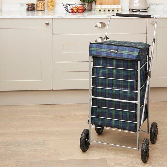 Angus Tartan Check 4 Wheel Shopping Trolley Shopping Trolleys Sabichi Homewares Ltd