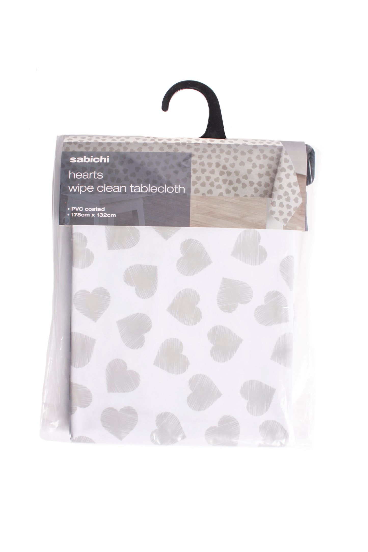 Hearts PVC Tablecloth Dining Sabichi Homewares Ltd
