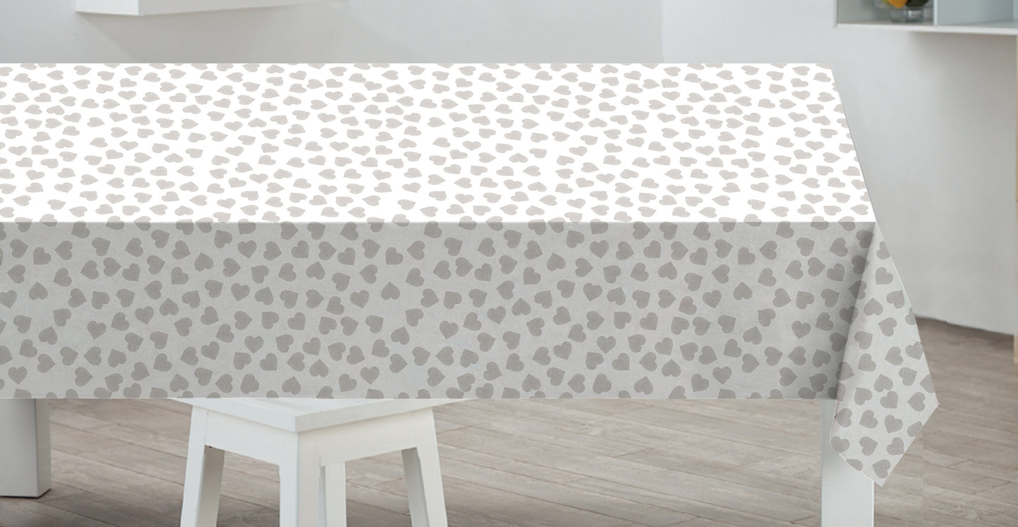Hearts PVC Tablecloth Dining Sabichi Homewares Ltd