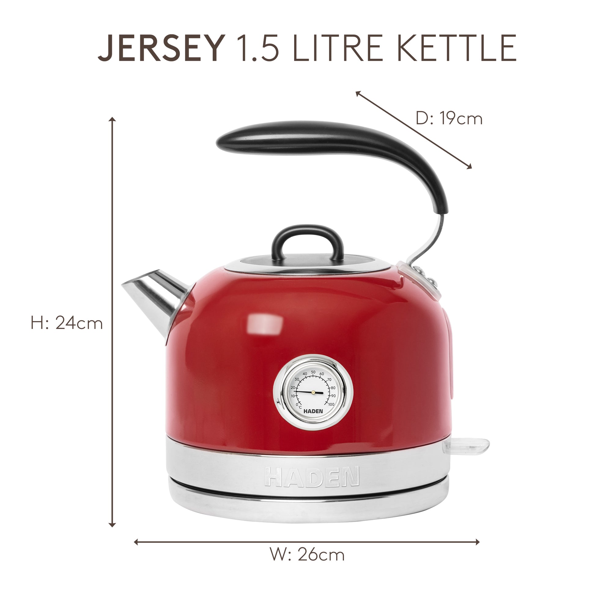Haden Jersey Red Kettle Electric Kettles Haden