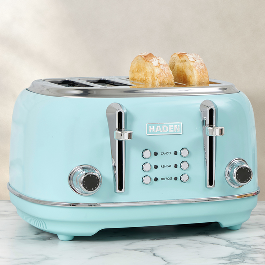 Haden Heritage Turquoise 4 Slice Toaster Toasters Haden
