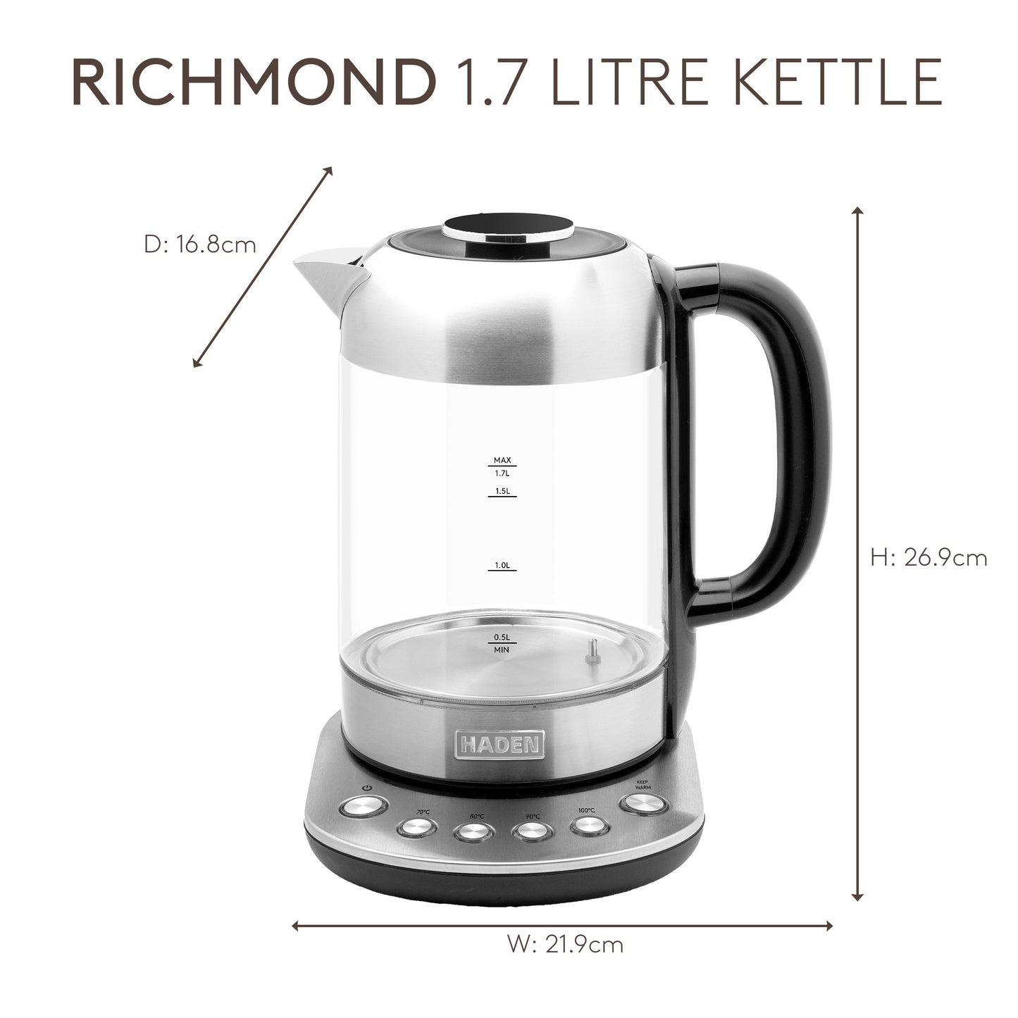 Haden Richmond Variable Temperature Kettle Electric Kettles Haden
