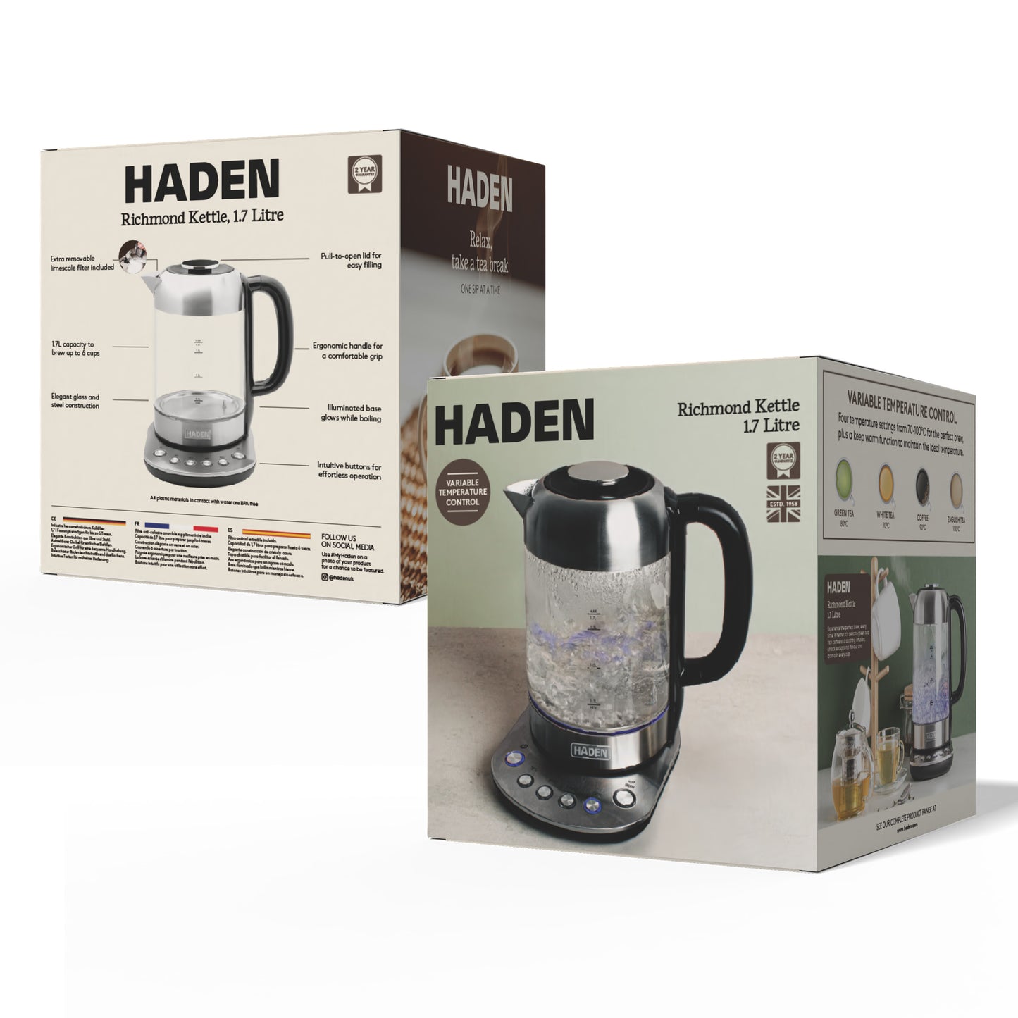 Haden Richmond Variable Temperature Kettle Electric Kettles Haden