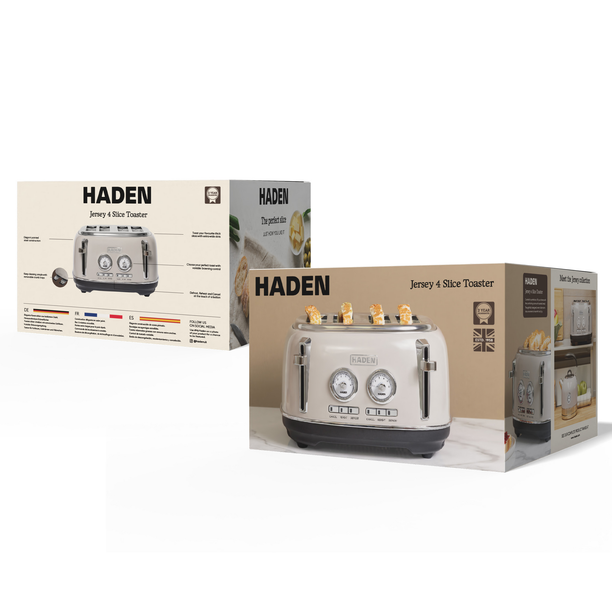 Haden Jersey Putty 4 Slice Toaster Toasters Haden