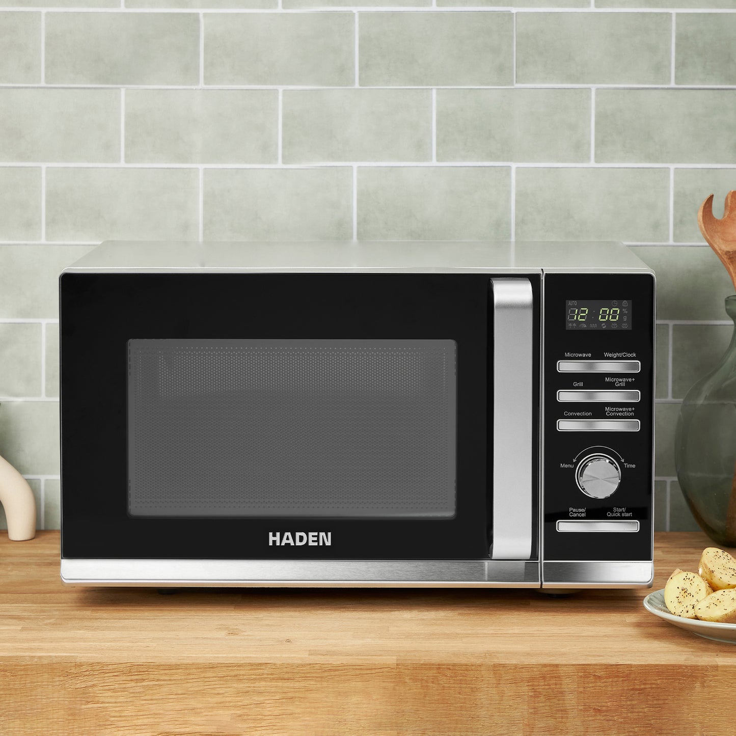 Haden 25L Silver Combi Microwave Microwave Ovens Haden