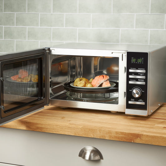 Haden 25L Silver Combi Microwave Microwave Ovens Haden