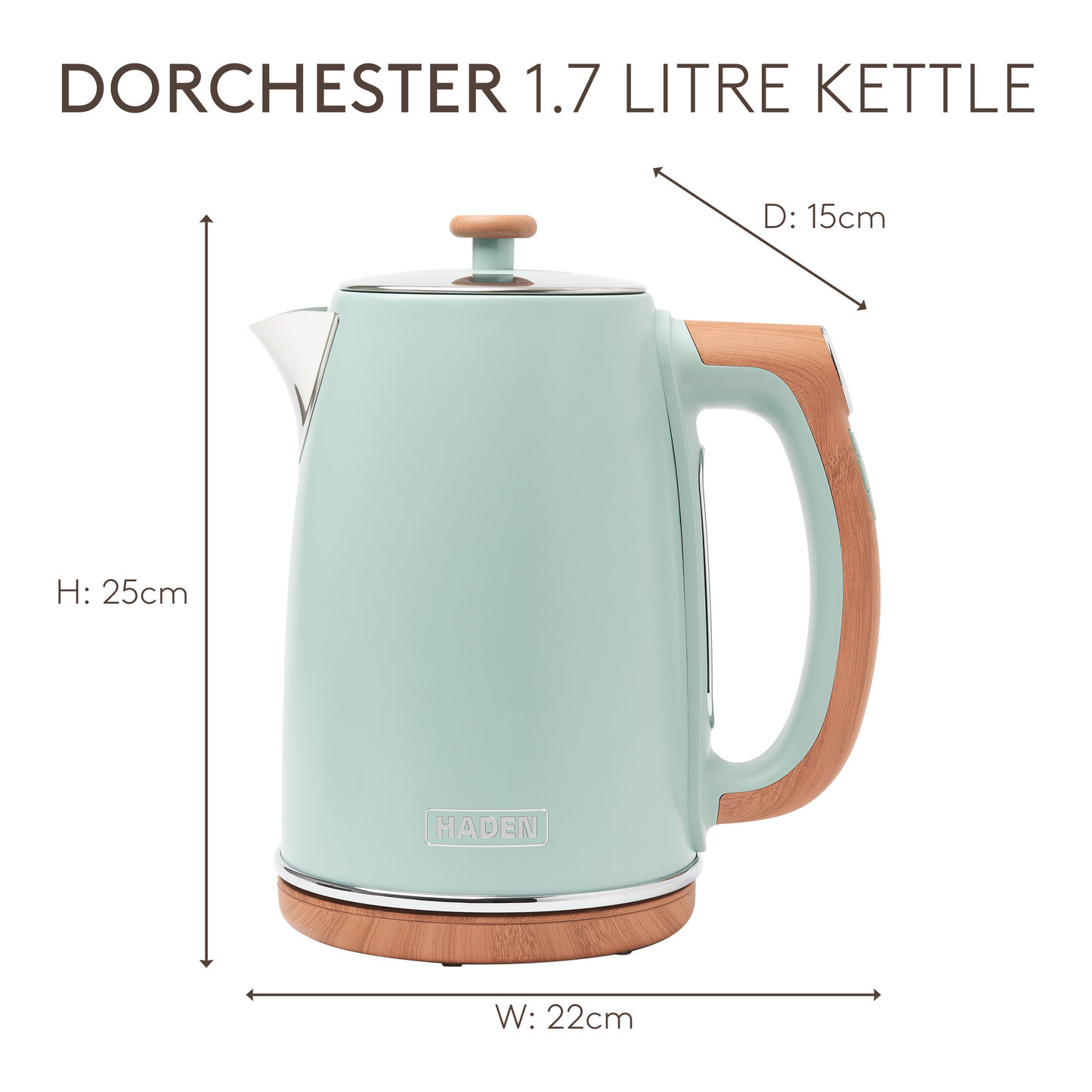Haden Dorchester Sage Green Digital Variable Temperature Kettle Electric Kettles Haden
