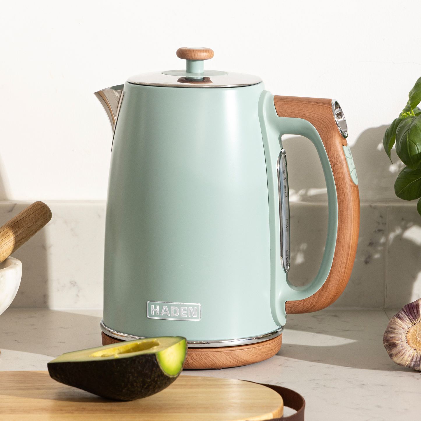 Haden Dorchester Sage Green Digital Variable Temperature Kettle Electric Kettles Haden