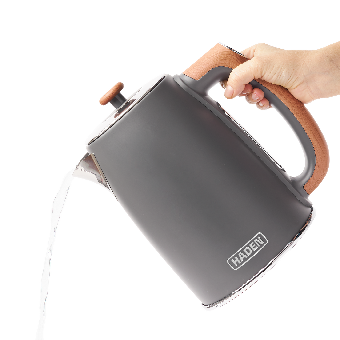 Haden Dorchester Grey Digital Variable Temperature Kettle Electric Kettles Haden