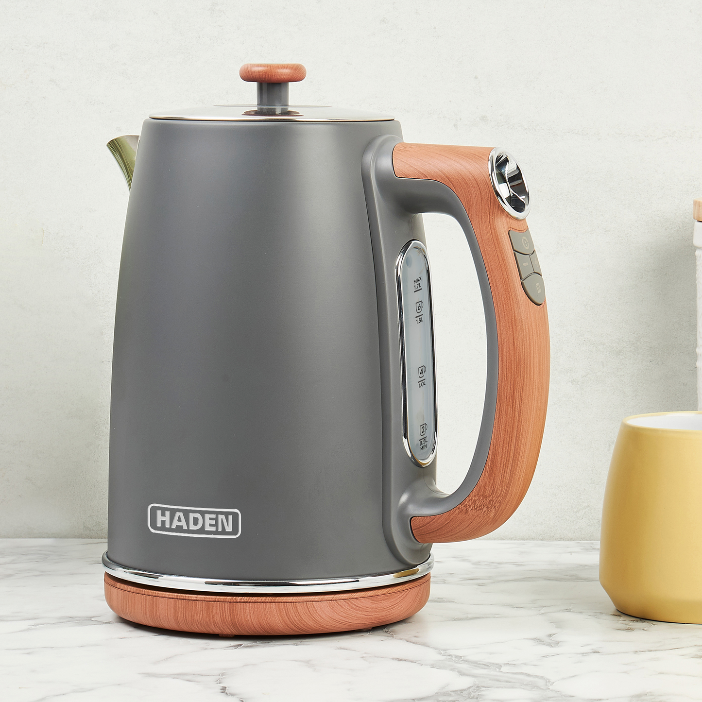 Haden Dorchester Grey Digital Variable Temperature Kettle Electric Kettles Haden