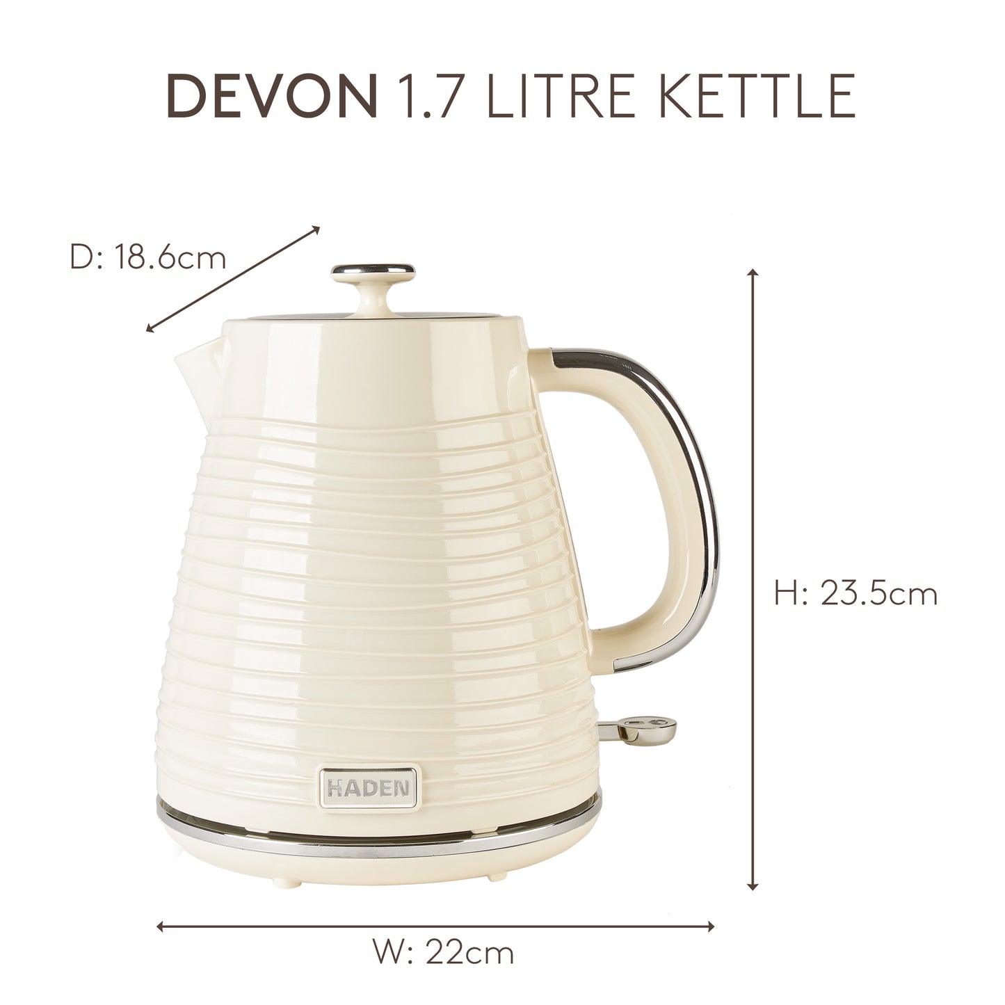 Haden Devon Kettle Cream Electric Kettles Haden