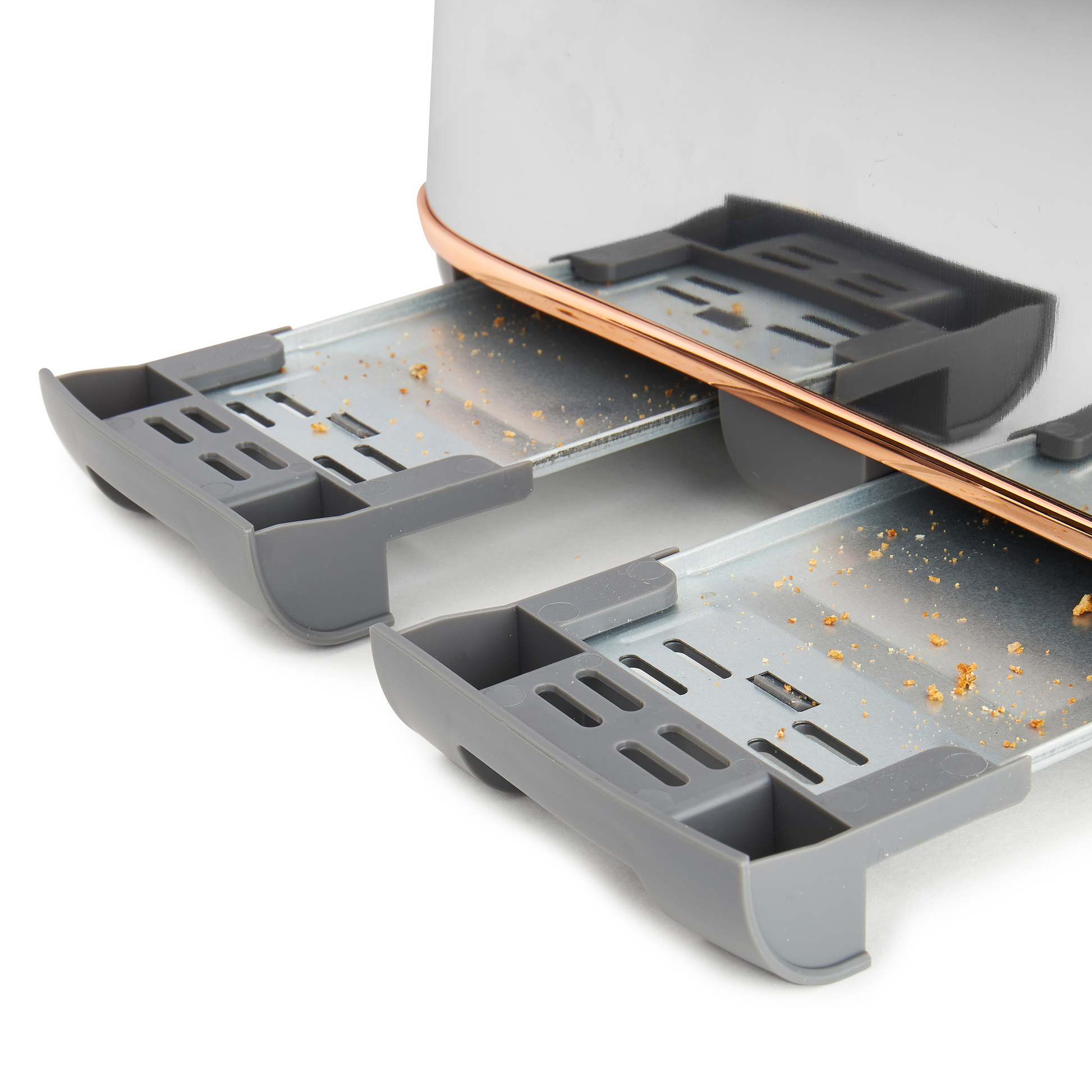 Haden Dorchester Chrome & Rose Gold 4 Slice Toaster Toasters Haden