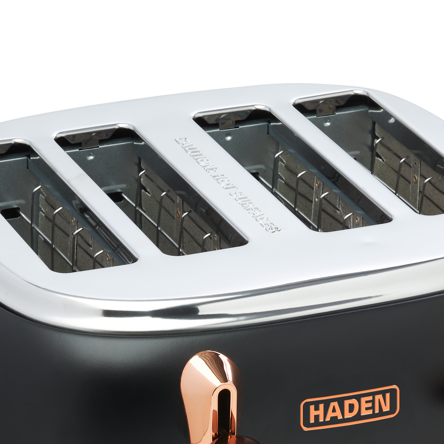 Haden Heritage Black & Copper 4 Slice Toaster Kitchen Haden