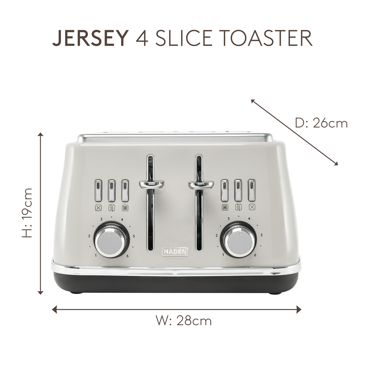 Haden Cotswold 4 Slice Putty Toaster Toasters Haden