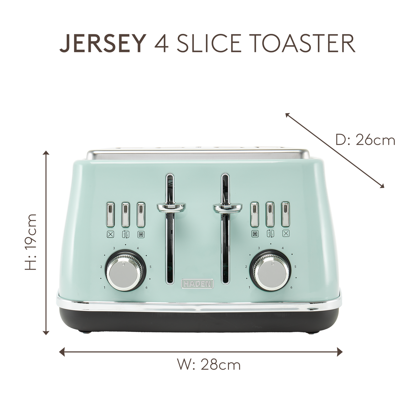 Haden Cotswold 4 Slice Sage Toaster
