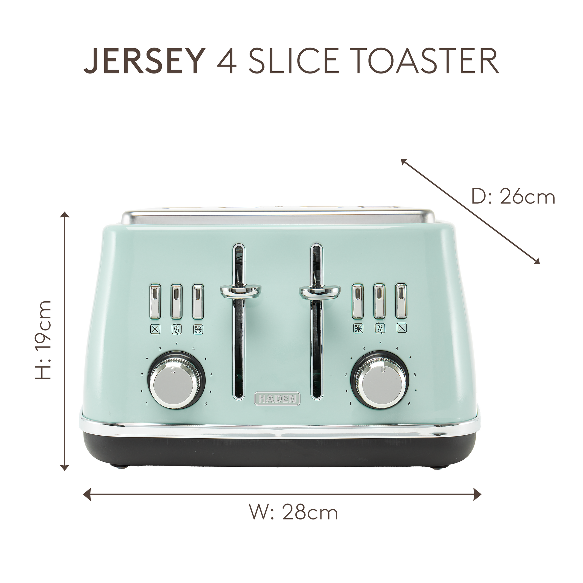 Haden Cotswold 4 Slice Sage Toaster Toasters Haden