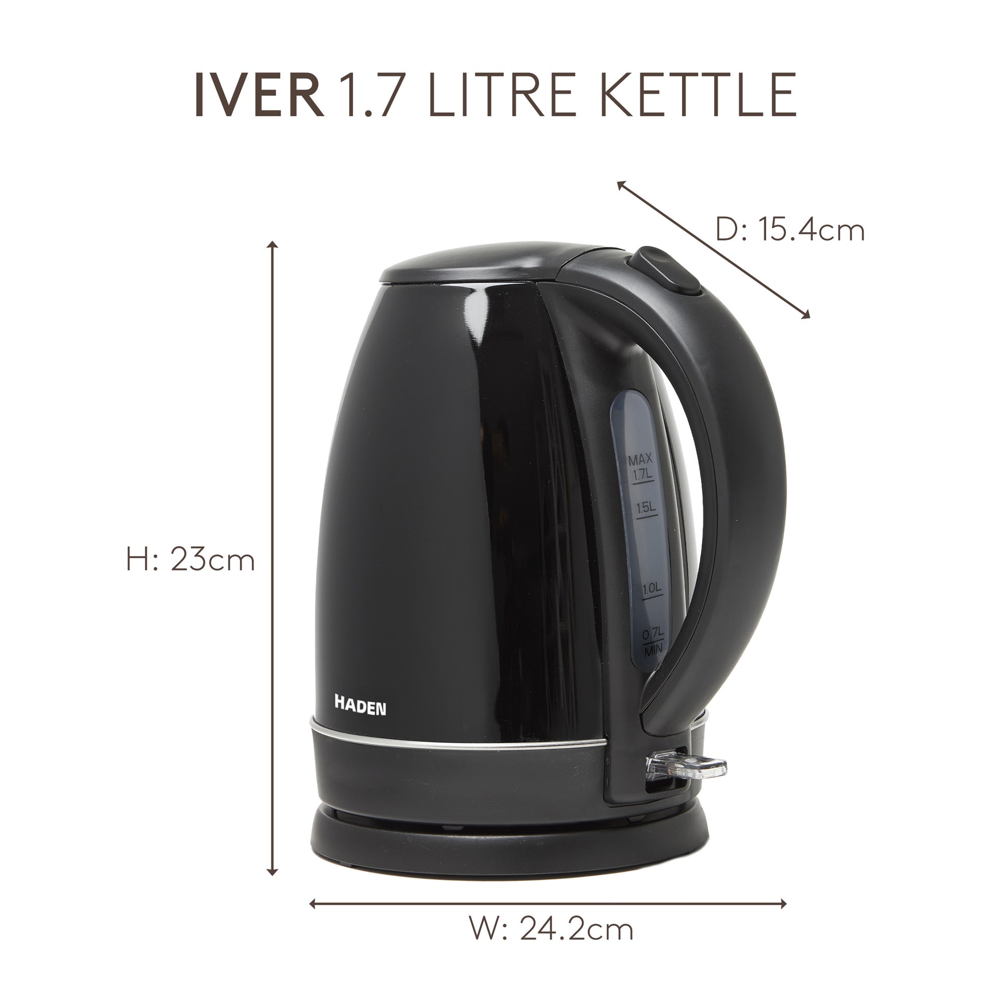 Haden Iver Black Kettle Electric Kettles Haden