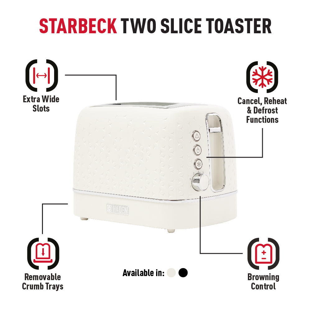Haden Starbeck Ivory 2 Slice Toaster