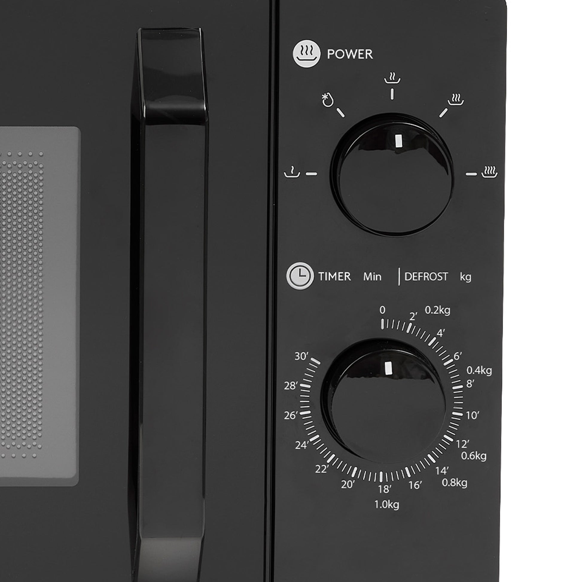 Haden 17L Manual 700W Microwave with Glass Door Black Haden