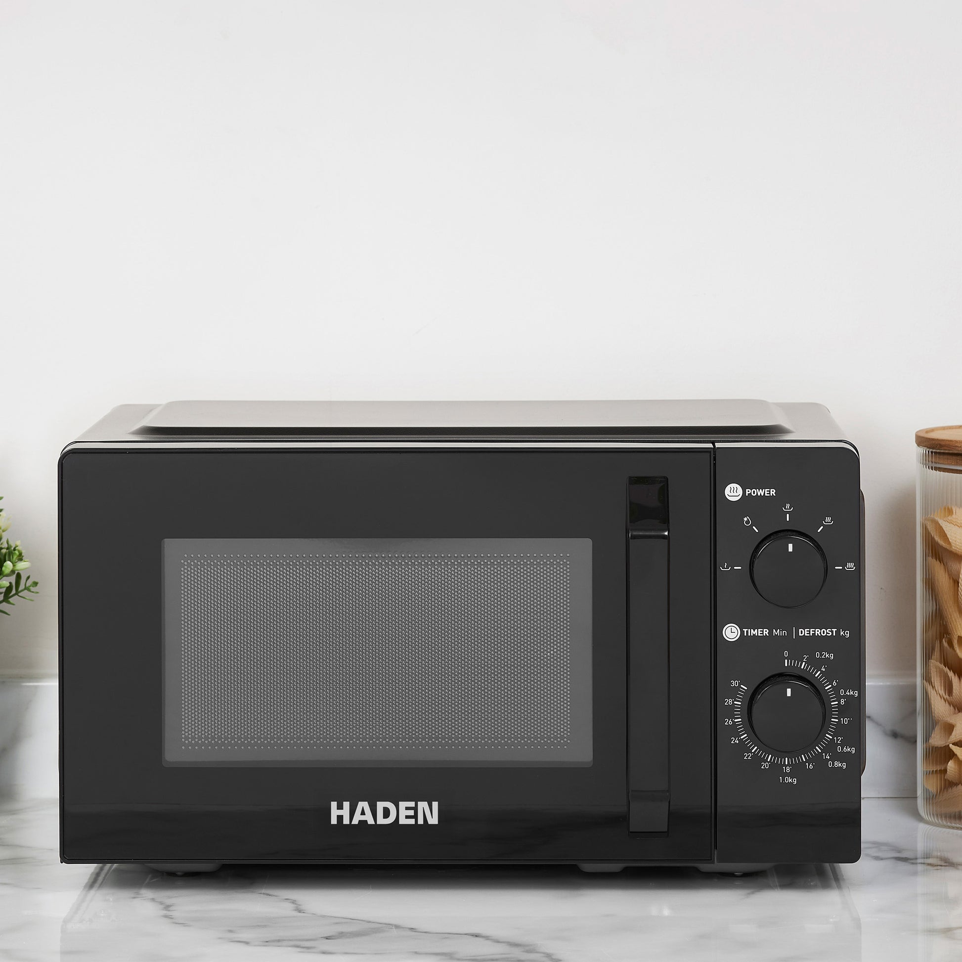 Haden 17L Manual 700W Microwave with Glass Door Black Haden
