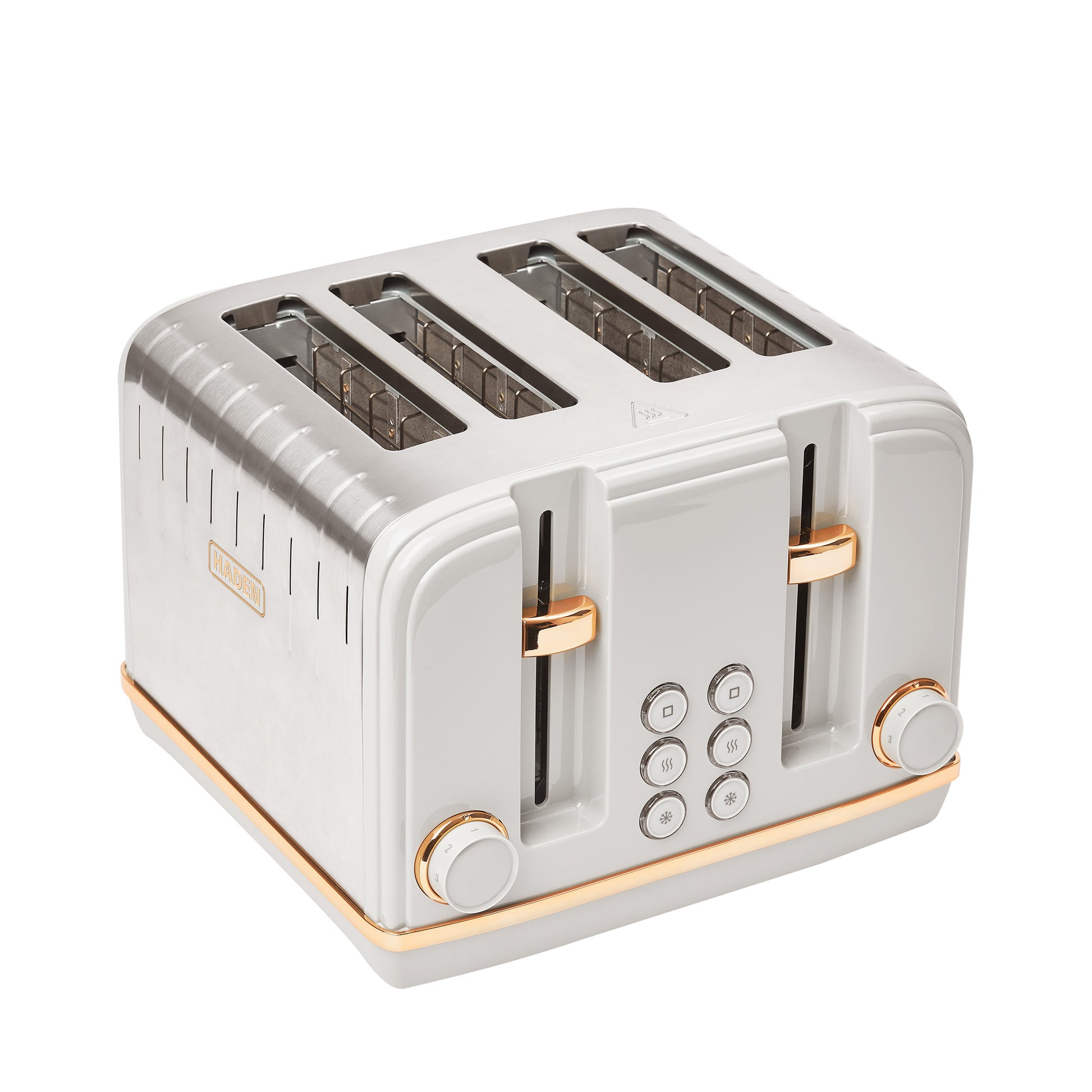 Haden Salcombe Grey & Copper 4 Slice Toaster Toasters Haden