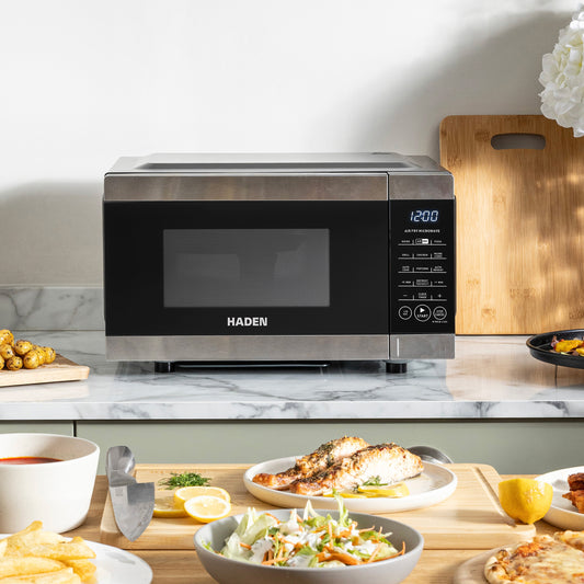 Haden 25L Matt Black Air Fryer Microwave Oven Microwave Ovens Haden