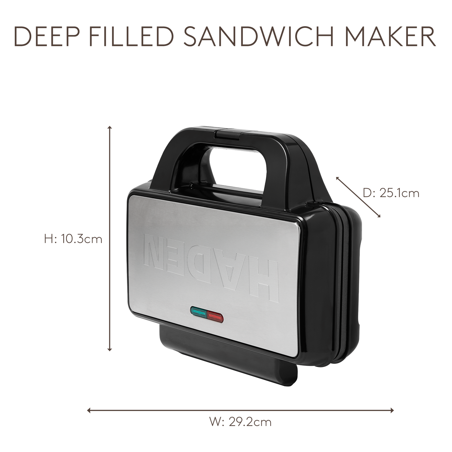 Haden Deep Fill Sandwich Maker Black Sandwich Maker Haden
