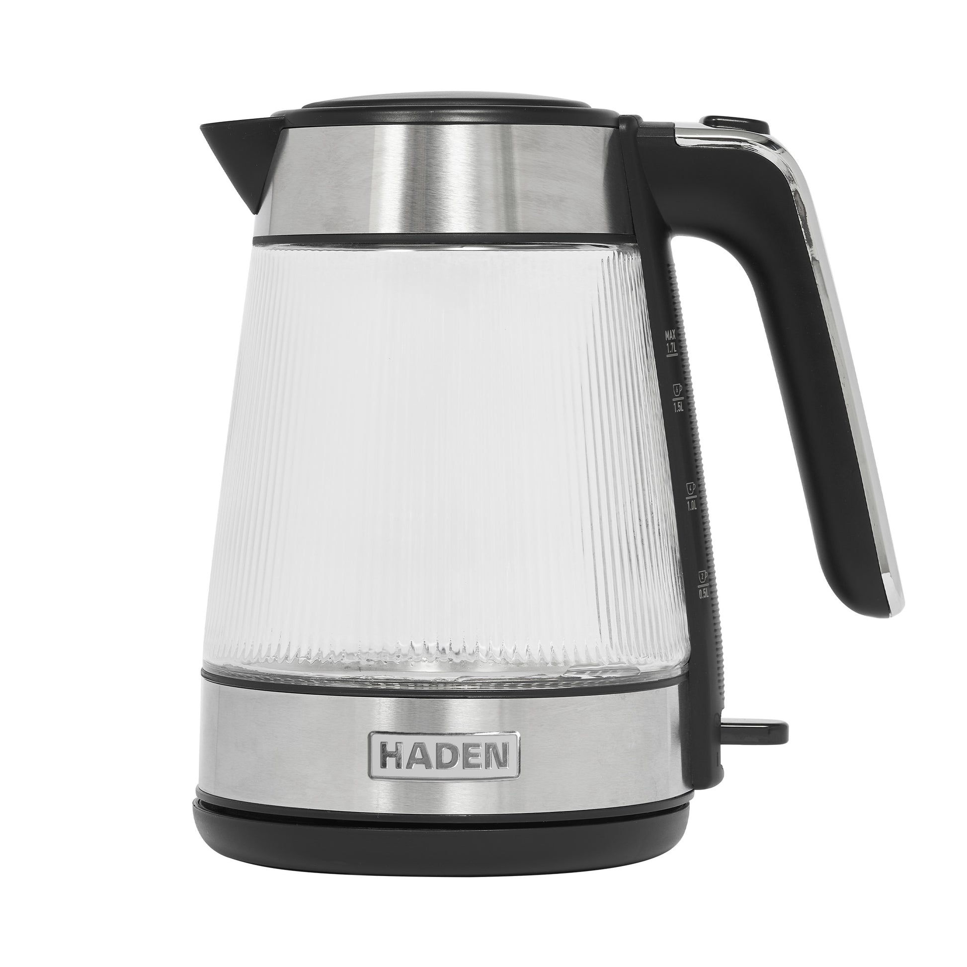 Haden Whitby 1.7L Ribbed Glass Kettle Electric Kettles Haden