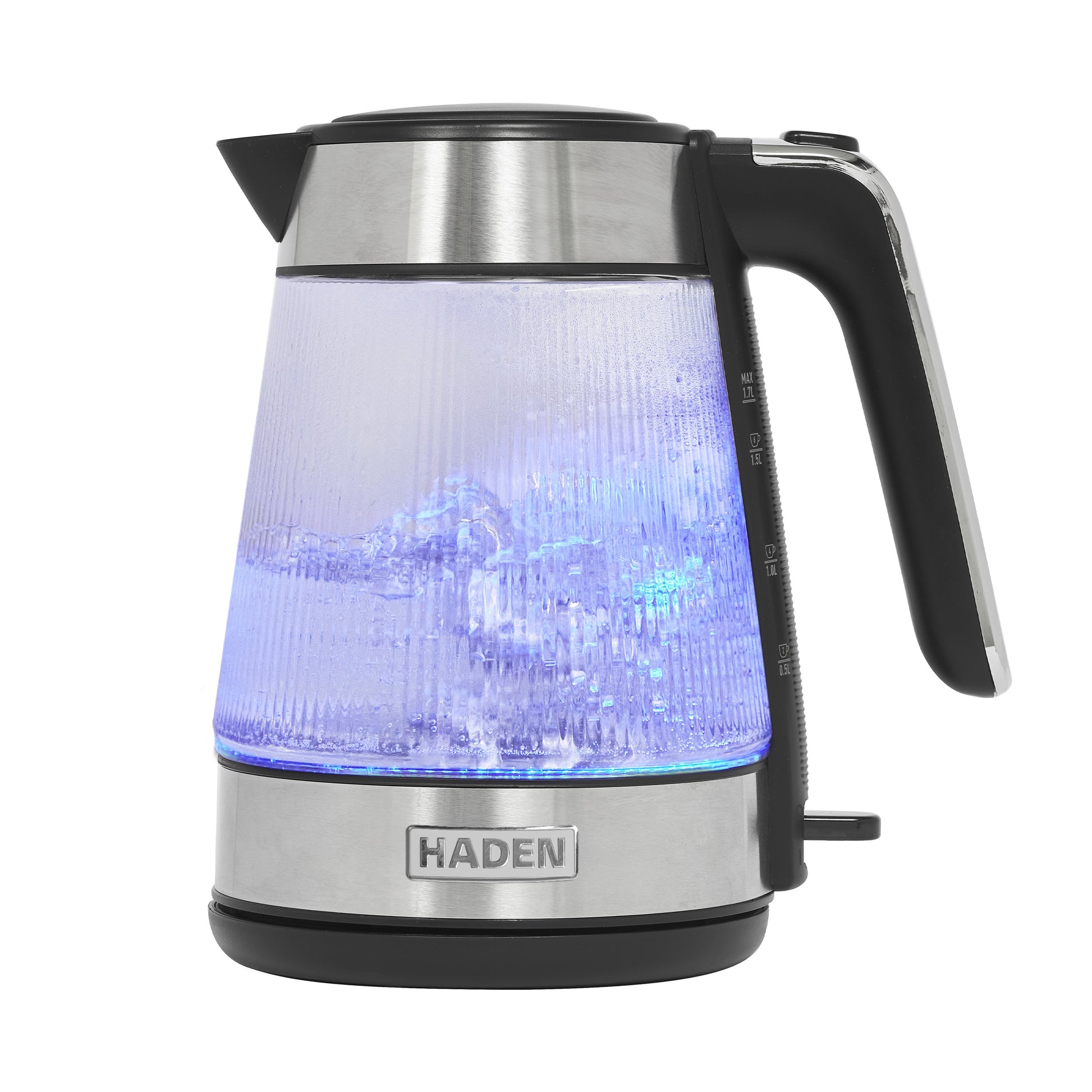 Haden Whitby 1.7L Ribbed Glass Kettle Electric Kettles Haden