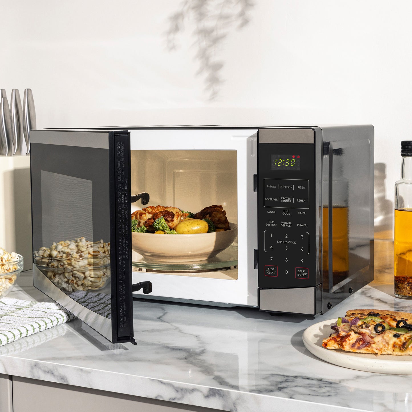 Haden 20L 800W Stainless Steel Digital Microwave Microwave Ovens Haden