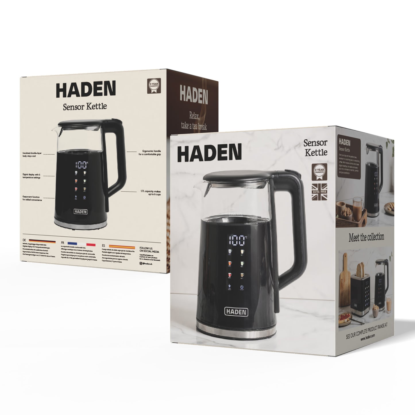 Haden Sensor 1.7L Kettle Electric Kettles Haden