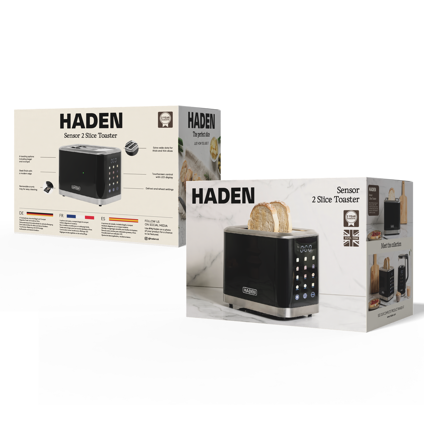 Haden Sensor 2 Slice Toaster Toasters Haden