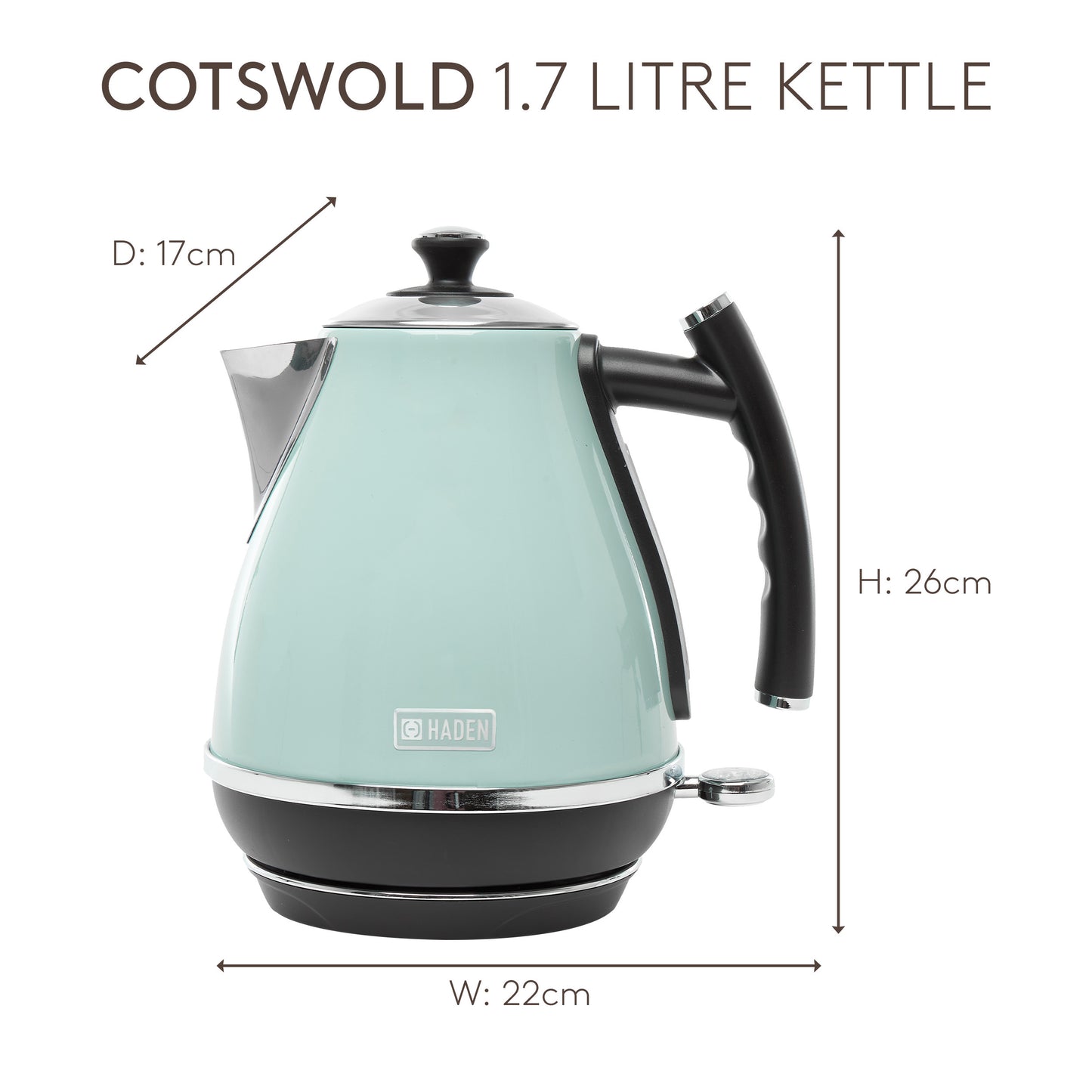 Haden Cotswold Sage Kettle Electric Kettles Haden