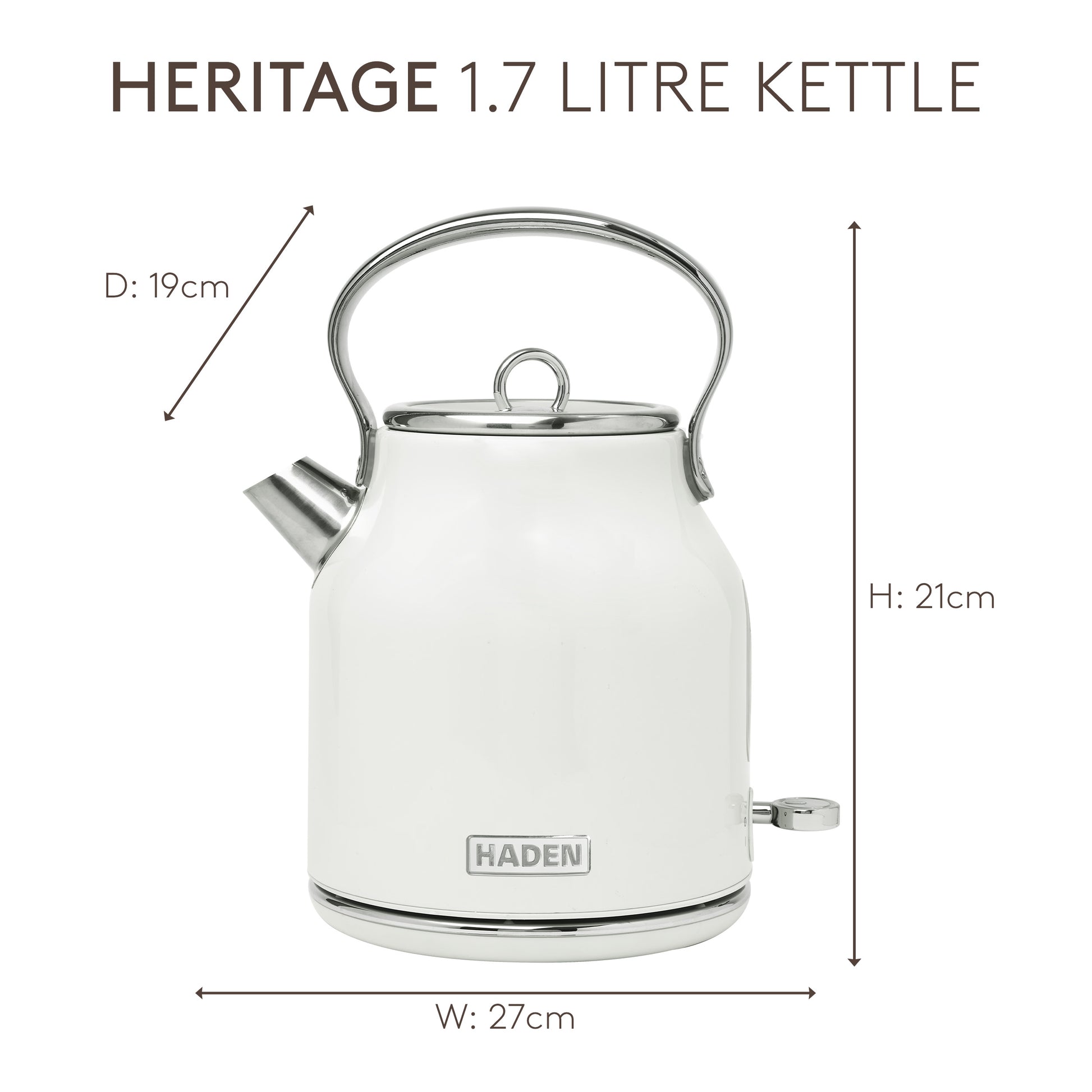 Haden Heritage Ivory Kettle Electric Kettles Haden