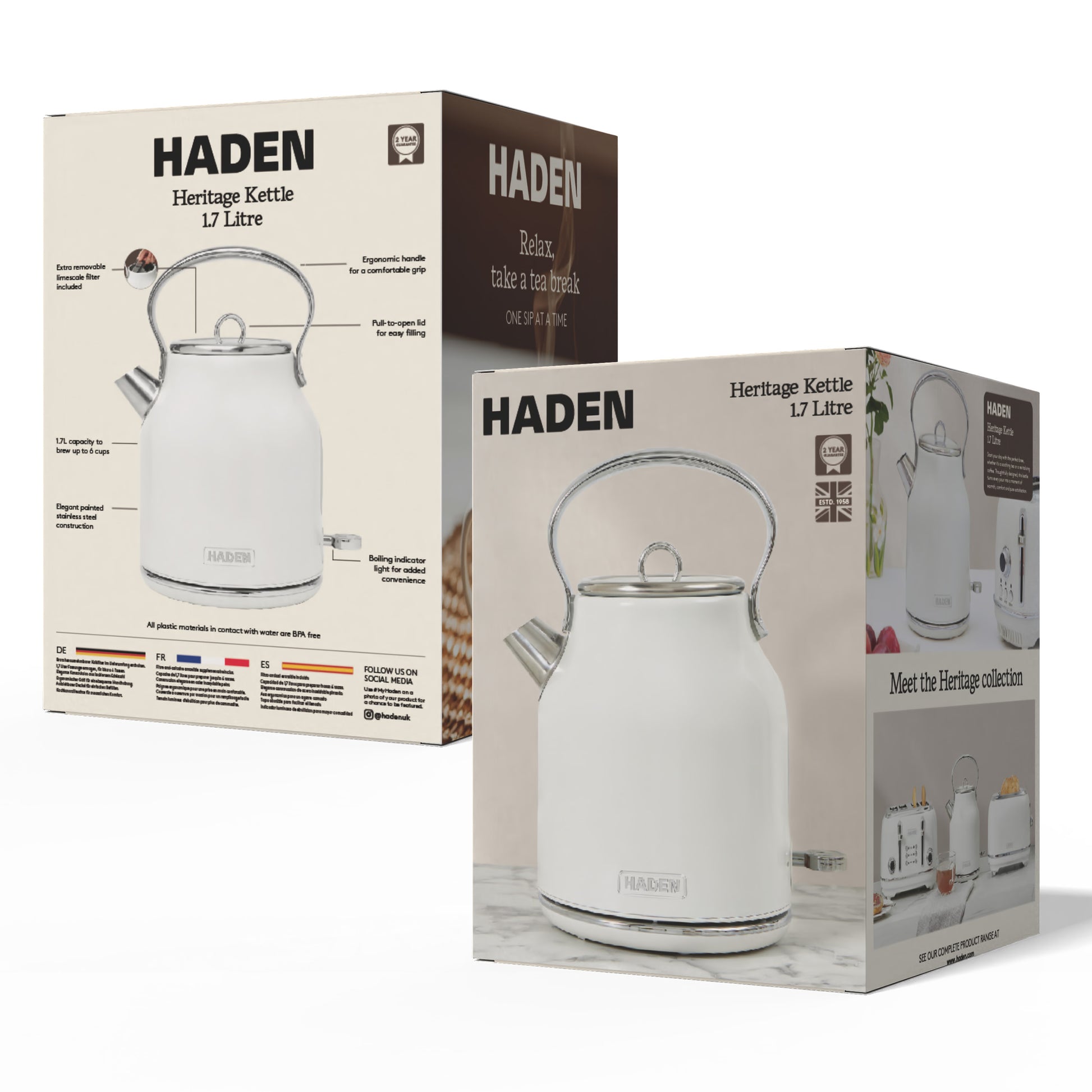 Haden Heritage Ivory Kettle Electric Kettles Haden