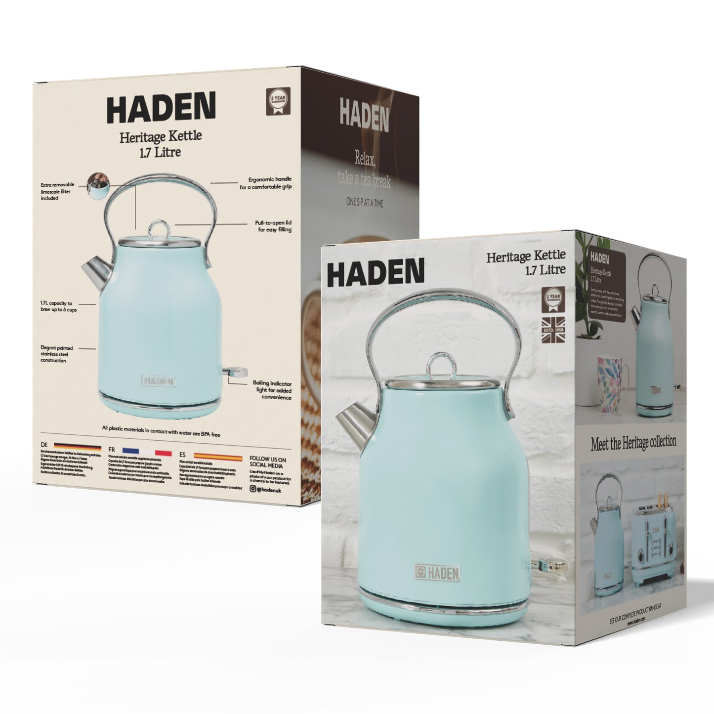 Haden Turquoise Heritage Kettle Electric Kettles Haden