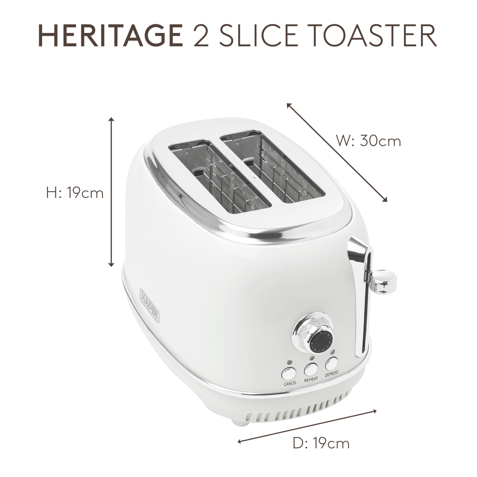 Haden Heritage 2-Slice Ivory Toaster Toasters Haden