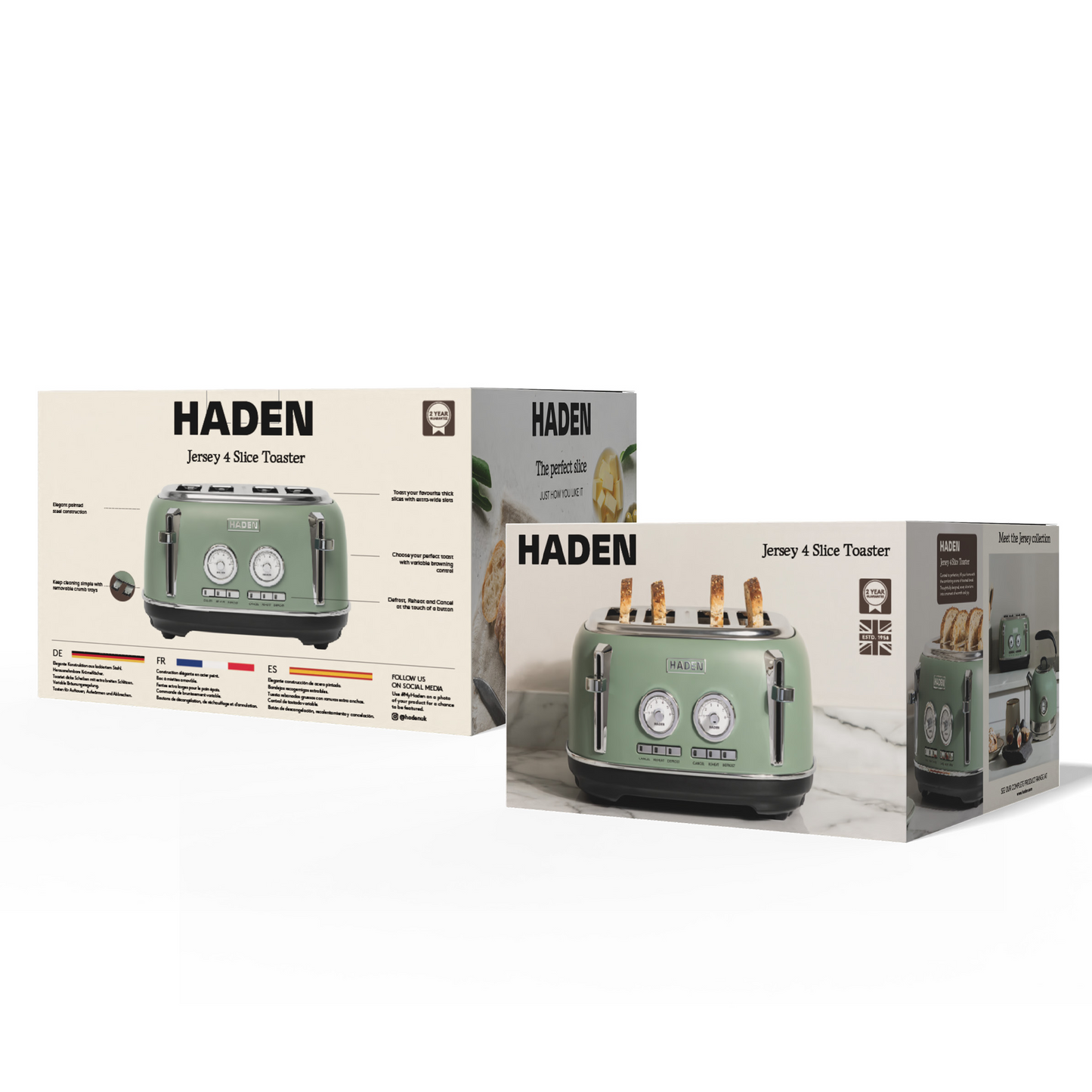 Haden Jersey 4 Slice Toaster Cedar Green Toasters Haden