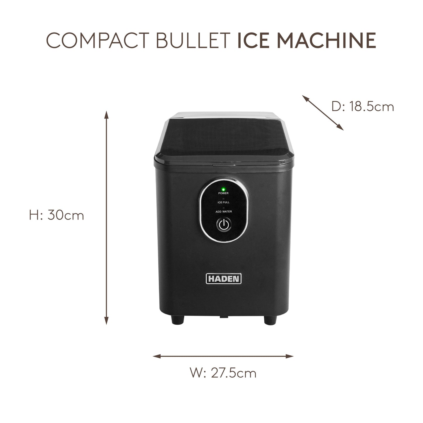 Haden Compact Bullet Ice Machine Haden