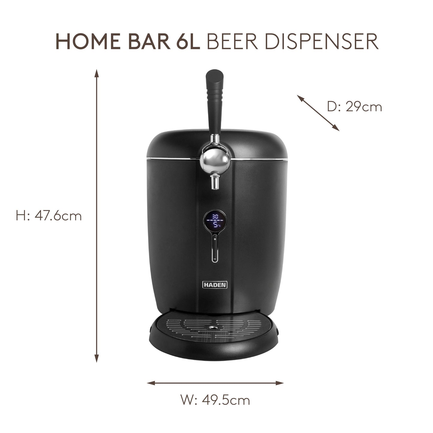 Haden Home Bar 6 Litre Beer Dispenser Haden