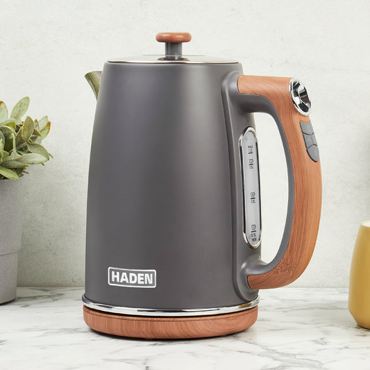 Haden Dorchester Grey Digital Variable Temperature Kettle Electric Kettles Haden