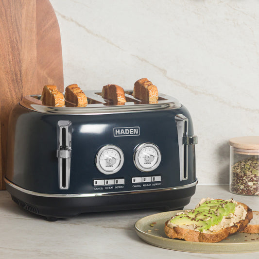 Haden Jersey Steel Blue 4 Slice Toaster