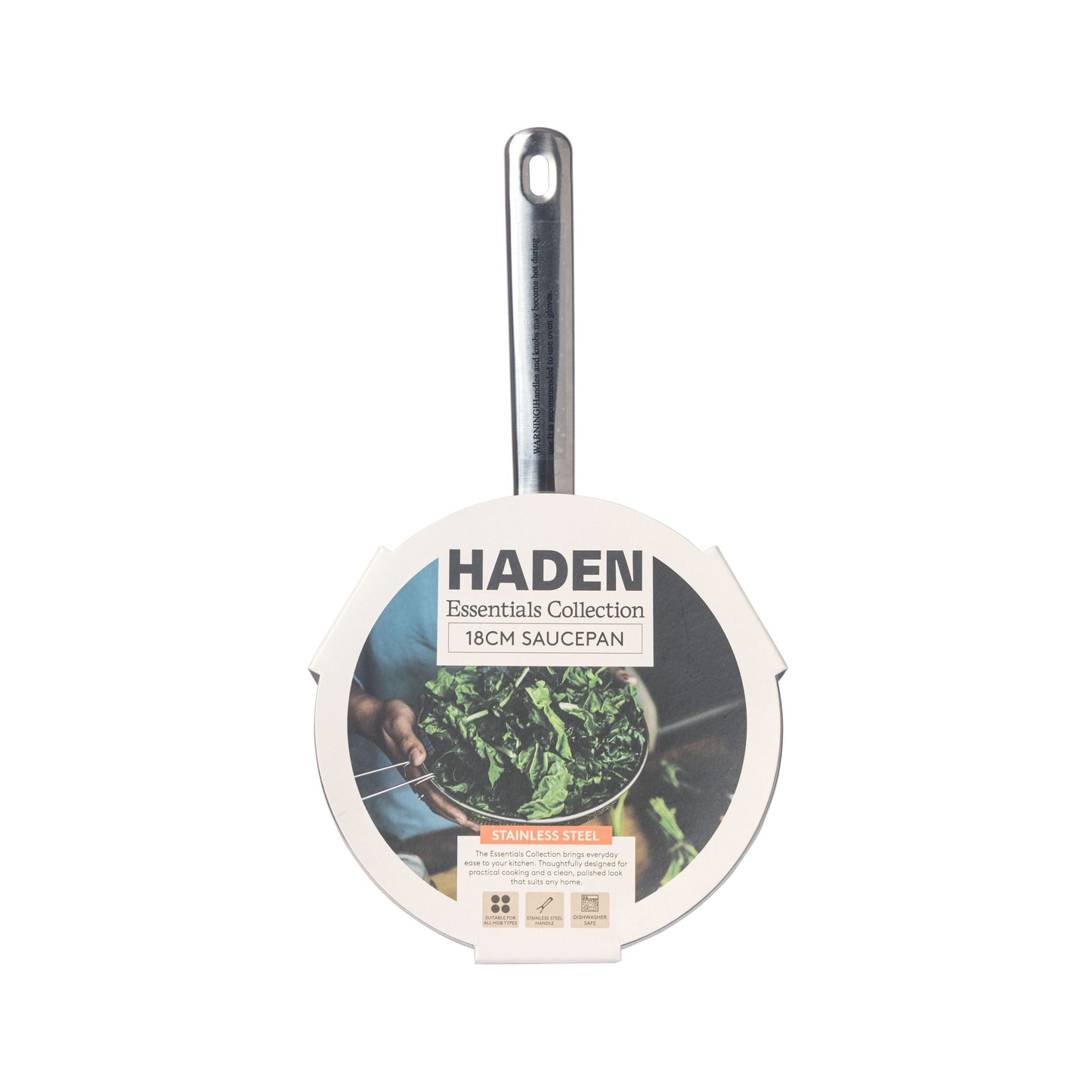 18cm Essential Saucepan With Glass Lid Kitchen Haden