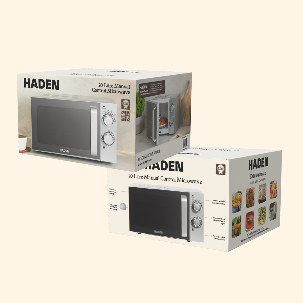 Haden 20L Microwave – Silver Microwave Ovens Haden