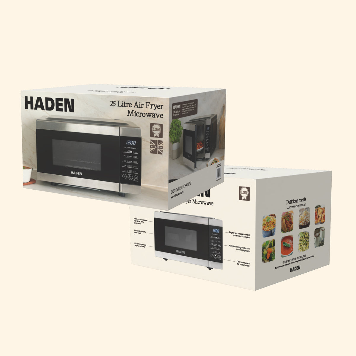 Haden 25L Air Fryer Microwave Oven – Black Microwave Ovens Haden