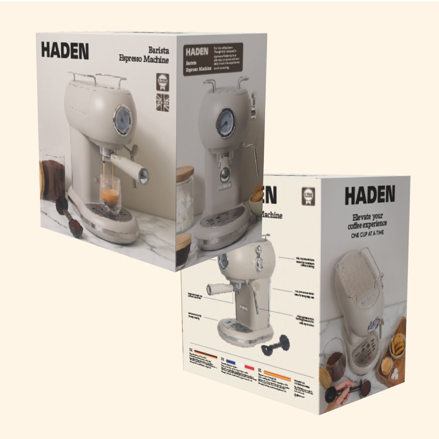 Haden Barista Espresso Machine – Putty Beige Coffee machine Haden