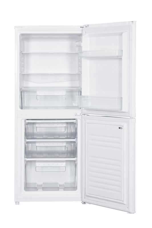 HK136W-E – 55CM WIDE DEFROST FREESTANDING FRIDGE FREEZER Refrigerators Haden