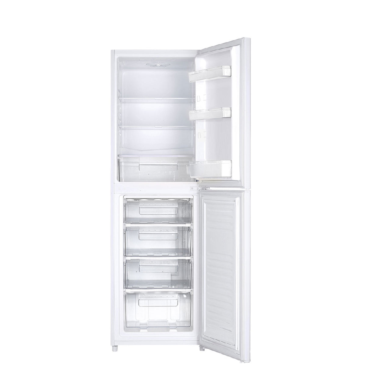 HADEN Total No Frost Fridge Freezer, 186cm, 60/40 Split, White, Reversible Doors, LED Lighting