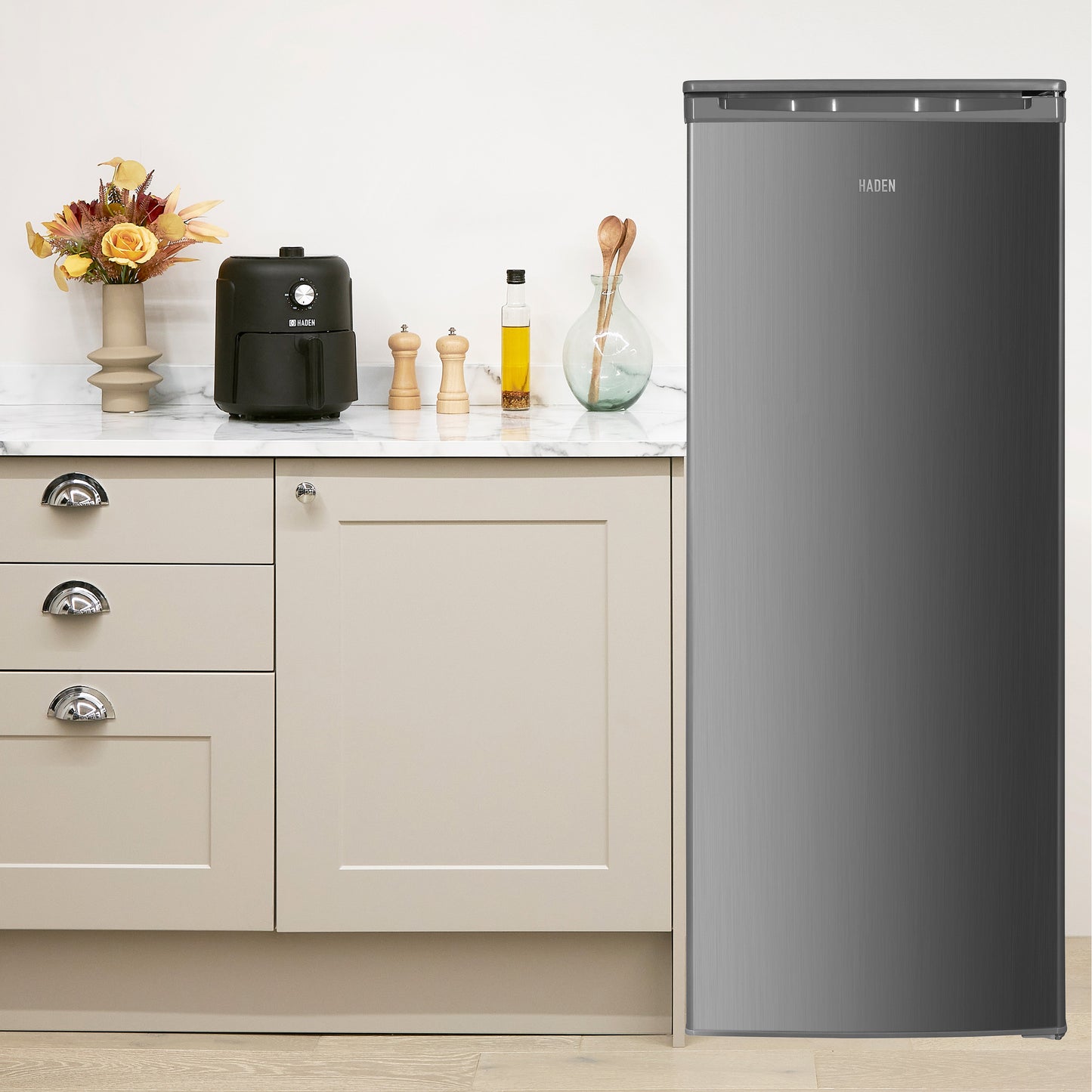 HL316IX 55cm Tall Larder Fridge - Inox Refrigerators Haden